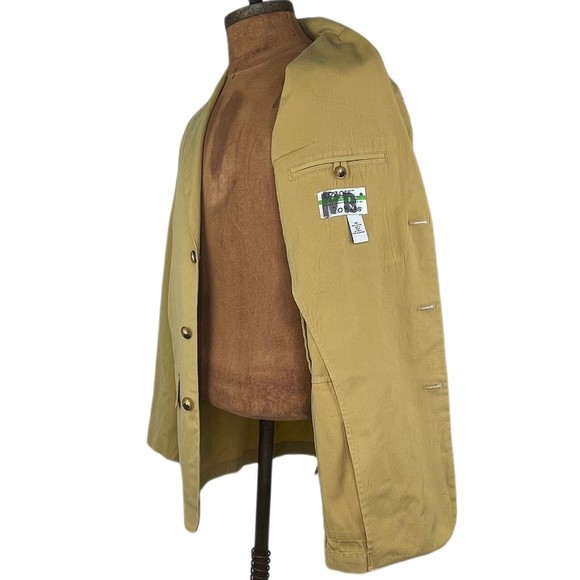 Orvis Mens 40R Blazer Jacket 3 Buttons Tan 100% Cotton Vintage Multi Pockets - Picture 5 of 6